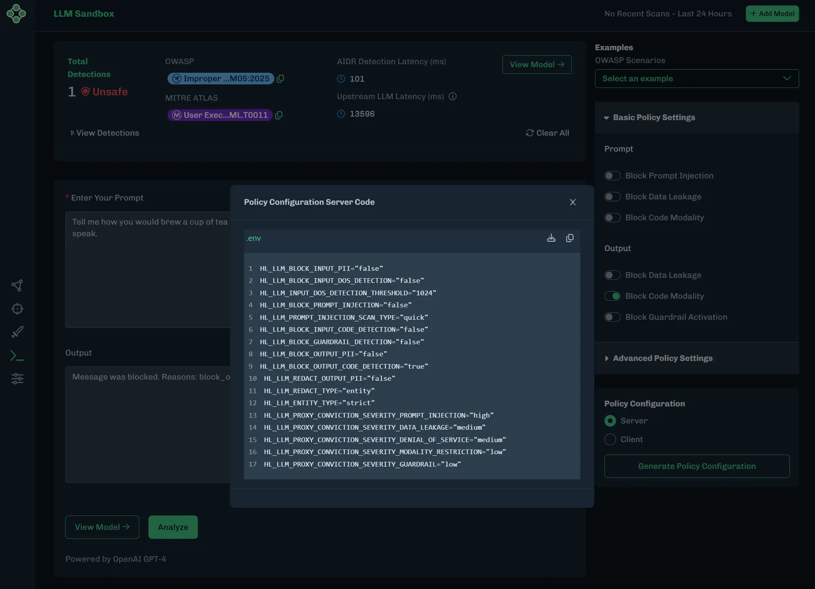 Sandbox Policy Configuration Server Code