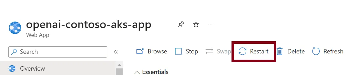 Select Restart