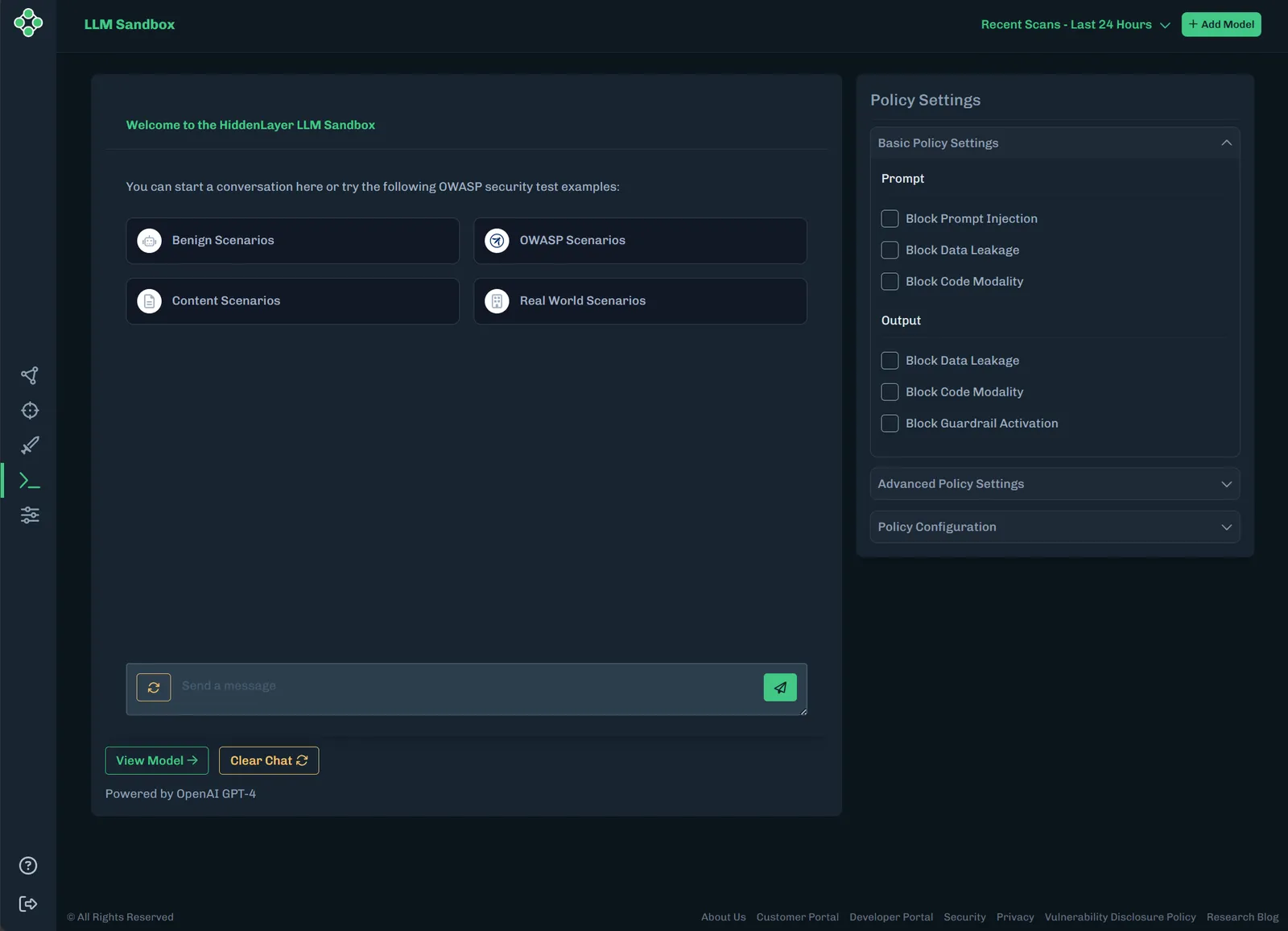 Select Example Scenario