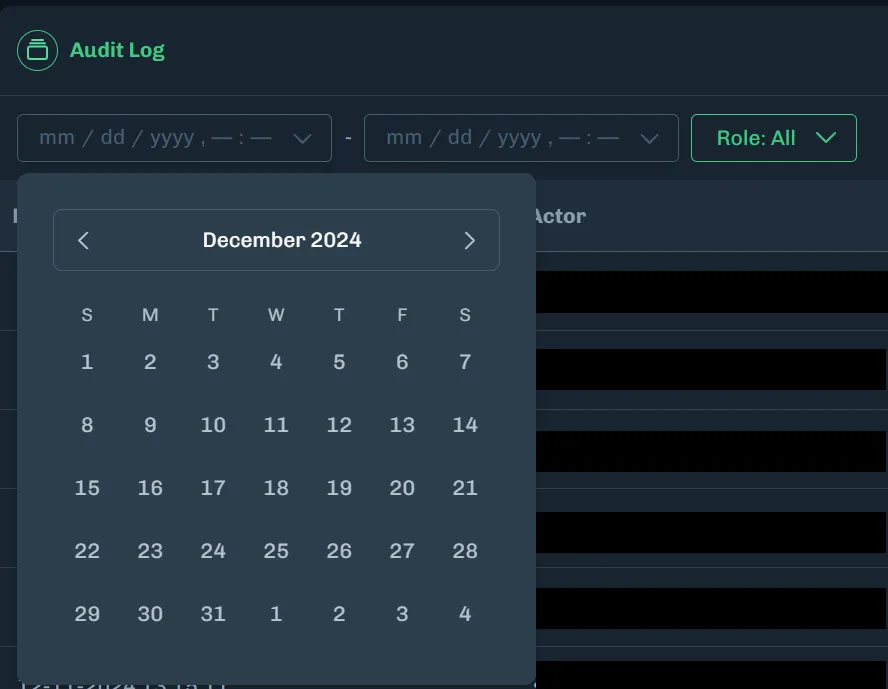 Start and End Dates