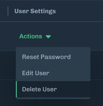 Select Delete User