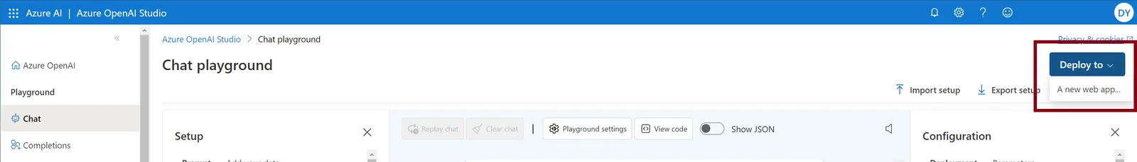 Deploy New Web App