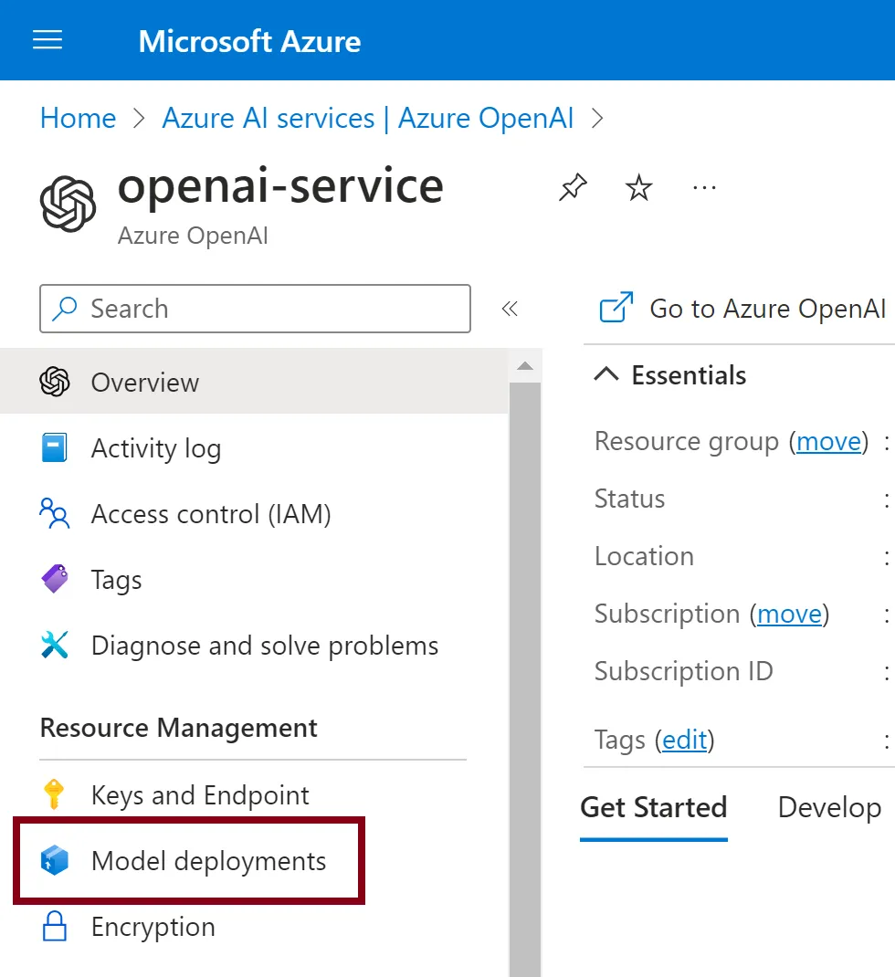 Select Model Deployment